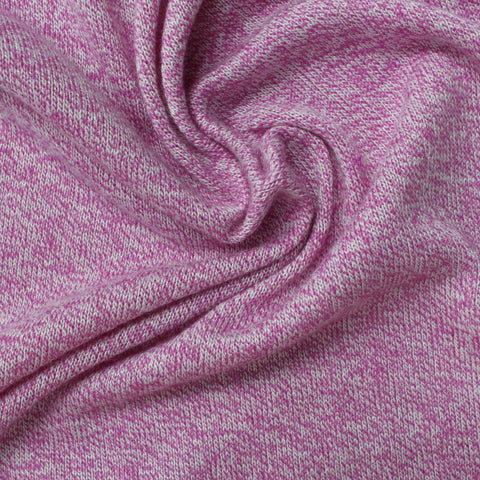 Pink Marl Chunky Knit, Polyester, 200 gsm