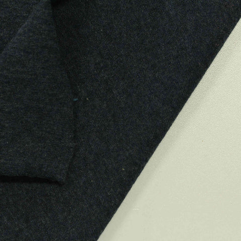 Dark Grey Marl Jersey Knit, Cotton, 155 gsm, 163 cm