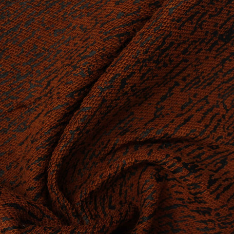Red Flecks French Terry, Poly-Cotton