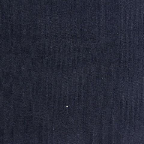 Cotton Viscose Stretch Rib Knit Fabric, 185 gsm, 150 cm — Navy