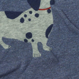 Blue Abstract Rib Knit, Cotton — photo 3