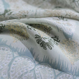 Light Blue Ornate-Floral Chiffon, Polyester — photo 3