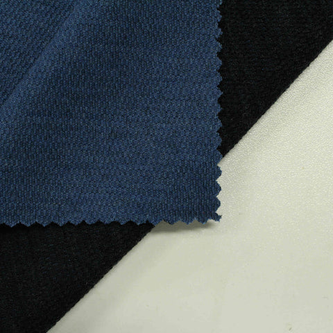 Heathered Blue Marl Knit, Wool-Cotton