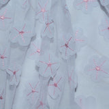 Light Blue Floral Chiffon, Polyester — photo 3