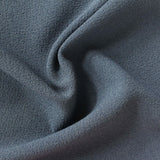 Polyester Stretch Linen-Look Fabric, 216 gsm, 145 cm — Navy — photo 3
