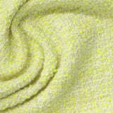 Jacquard Slub Cotton Polyester Bouclé Fabric, 314 gsm, 175 cm — White — photo 3