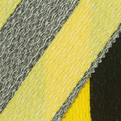 Black Vertical-Stripe Warp Knit, Polyester, 160 gsm, 150 cm