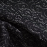 Black Floral Knit, Polyester — photo 3