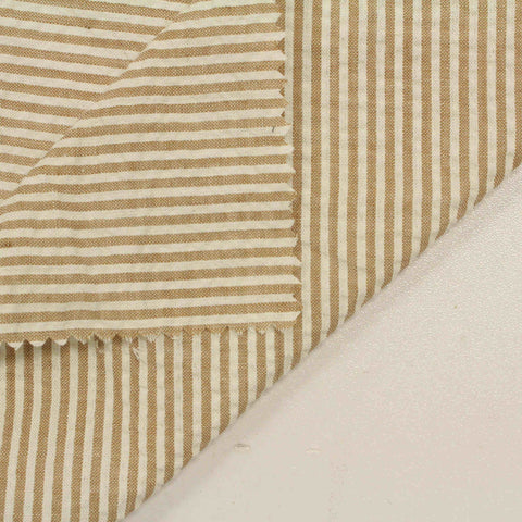 Polyester Cotton Seersucker Fabric, 120 gsm, 145 cm — Orange
