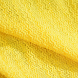 Yellow Wavy-Chevron Chunky Knit, Polyester — photo 3