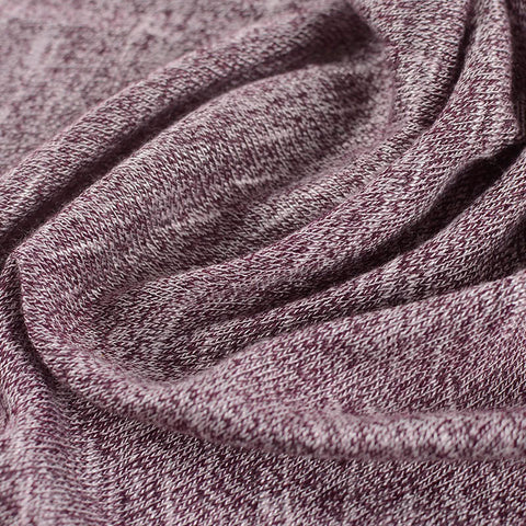 Plum Marl Chunky Knit, Viscose-Poly