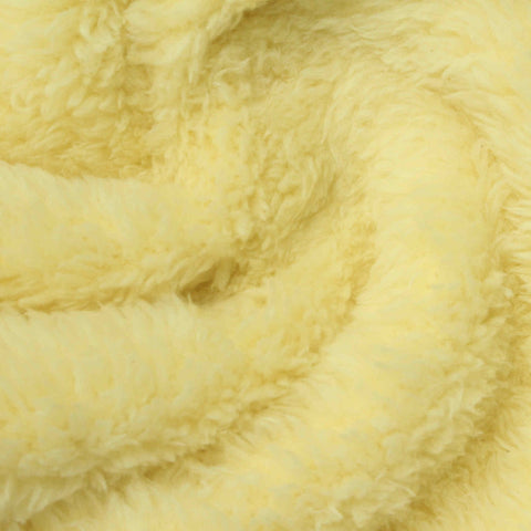 100% Polyester Minky Fabric, 290 gsm, 160 cm — Yellow