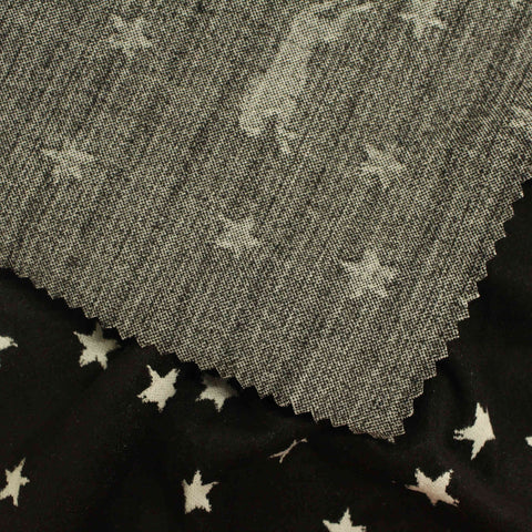 White Stars Faux Suede, Polyester