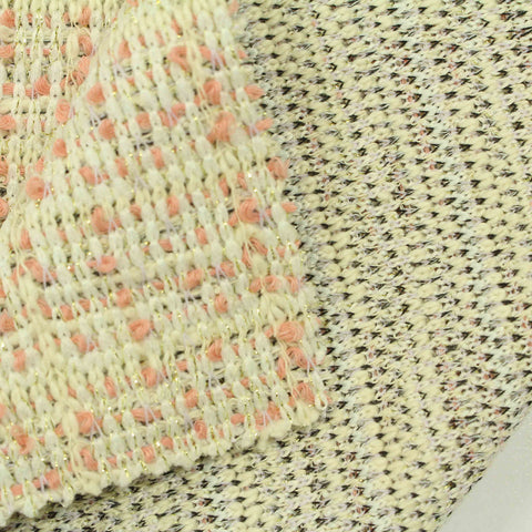 Polyester Cotton Blend Chunky Knit Fabric, 510 gsm, 180 cm — Beige