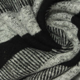 Black Horizontal-Stripe Jersey Knit, Viscose-Poly — photo 3