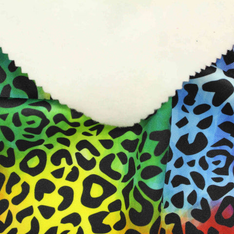 Black Leopard Jersey Knit, Polyester, 223 gsm