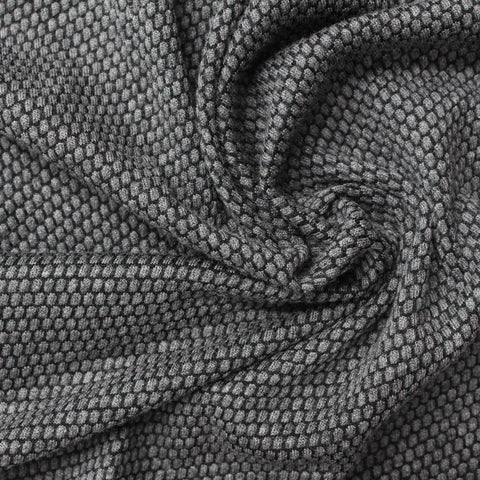 Polyester Viscose Stretch Knit Fabric, 200 gsm — Grey