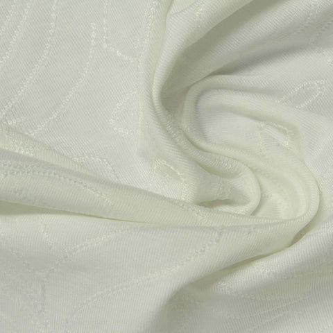 White Tone-on-Tone Jacquard, Polyester, 240 gsm