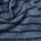 Blue Stripes Jersey Knit, Viscose-Poly — photo 3