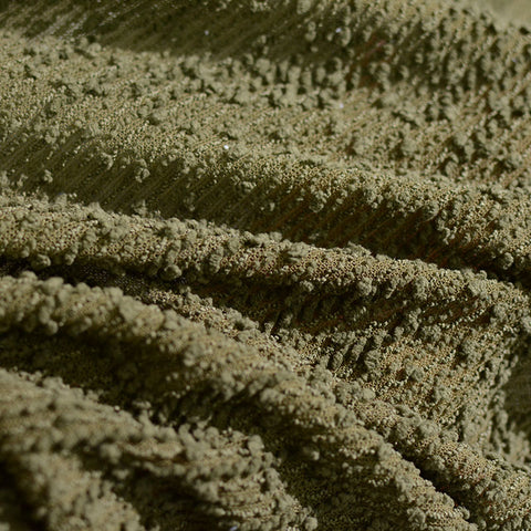 Green Dot Rib Knit, Viscose-Poly
