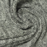 Heather Grey Marl Rib Knit, Viscose-Poly — photo 3