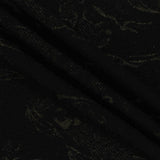 Black Tone-on-Tone Floral Jacquard, Poly-Viscose — photo 3
