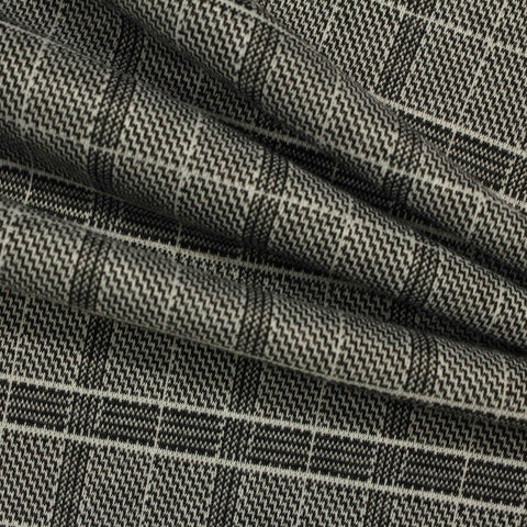 Black Plaid Jacquard, Acrylic-Nylon