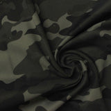 Dark Green Camo Interlock Knit, Nylon-Spandex — photo 3