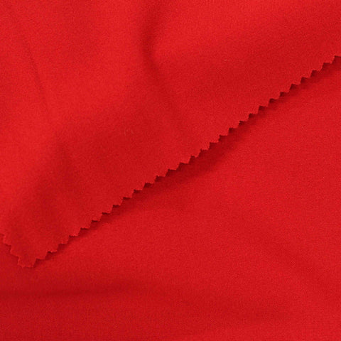 Polyester Viscose Stretch Woven Fabric, 225 gsm — Red