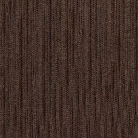 Rib Knit Fabric, 250 gsm, 120 cm — Brown