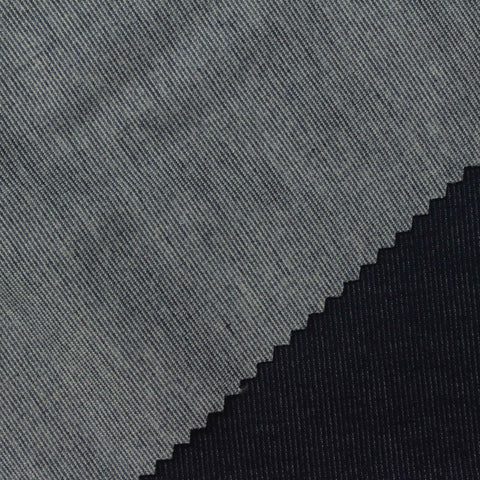 Polyester Viscose Stretch Denim Fabric, 280 gsm, 165 cm — Navy