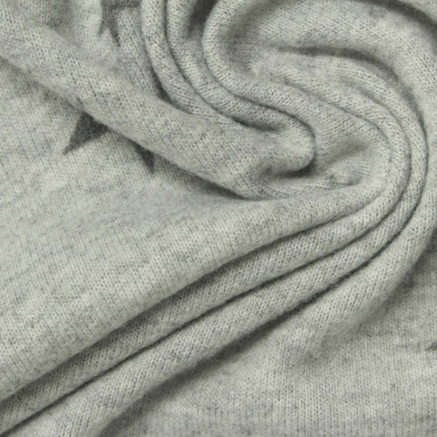 Dark Grey Stars Chunky Knit, Viscose-Poly