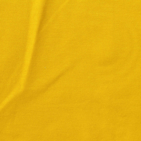 Cotton Stretch Jersey Knit Fabric, 178 gsm, 175 cm — Yellow