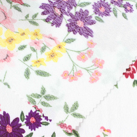 Red Floral Woven, Viscose, 127 gsm, 122 cm
