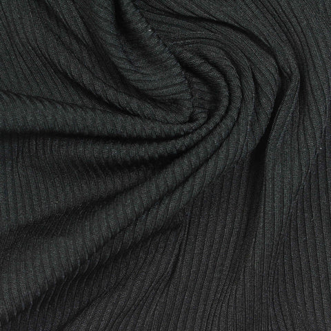 Polyester Stretch Rib Knit Fabric, 265 gsm, 110 cm — Grey