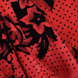 Black Floral Knit, Polyester — photo 3