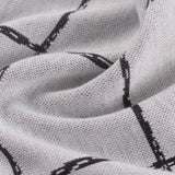 Black Grid Interlock Knit, Polyester — photo 3
