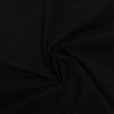 Cotton Stretch Jersey Knit Fabric, 173 gsm, 140 cm — Black — photo 3