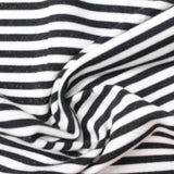 Black Horizontal-Stripe French Terry, Poly-Viscose — photo 3