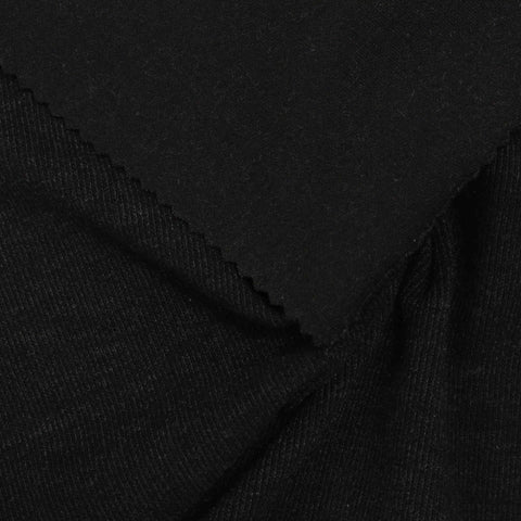 Black Marl Jersey Knit, Poly-Viscose, 306 gsm