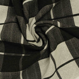 Black Plaid Linen-Look, Polyester — photo 3