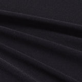 Polyester Stretch ITY Knit Fabric, 200 gsm, 155 cm — Black — photo 3