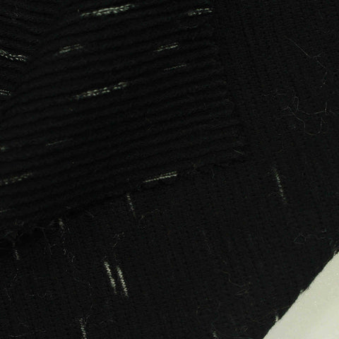 Black Marl Jersey Knit, Cotton, 200 gsm