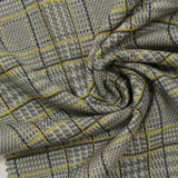 Grey Houndstooth Interlock Knit, Poly-Viscose — photo 3