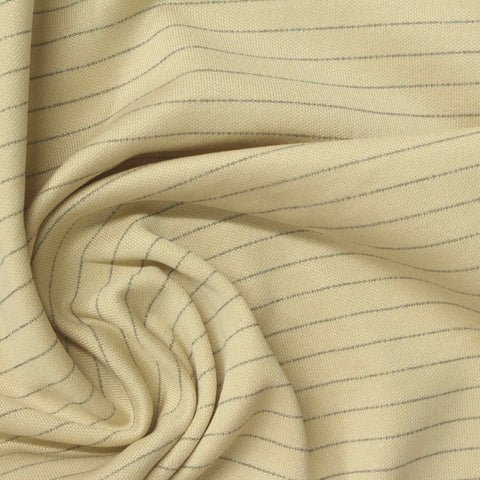 Grey Horizontal-Stripe Interlock Knit, Polyester