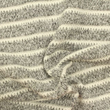 Cream Horizontal-Stripe Knit, Poly-Viscose — photo 3
