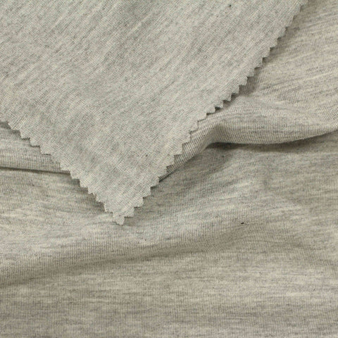 Light Grey Marl Jersey Knit, Poly-Viscose, 164 gsm
