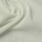 Polyester Stretch Rib Knit Fabric, 225 gsm, 148 cm — White — photo 3
