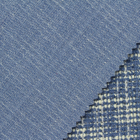 Blue Marl Bouclé, Poly-Cotton