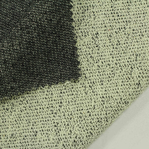 Dark Green Marl French Terry, Cotton-Poly, 260 gsm